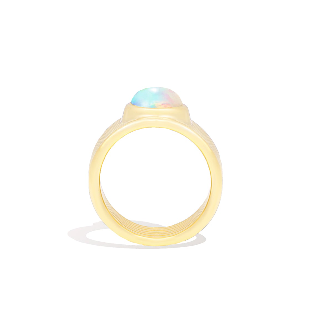 Found Cigar Band Ring - Opal