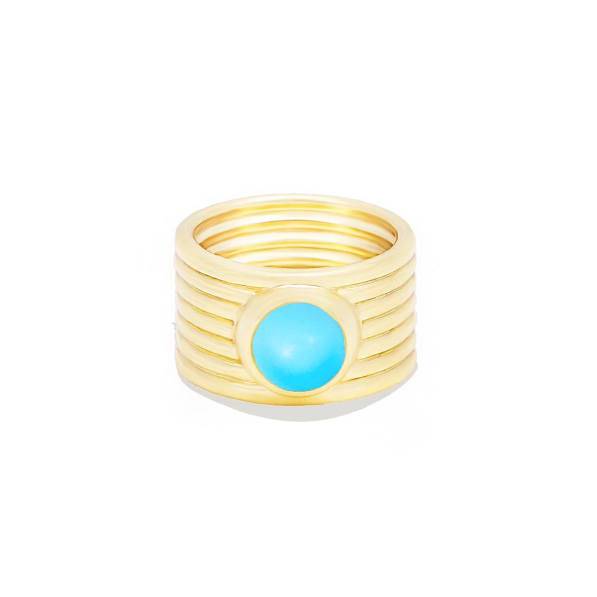 Found Cigar Band Ring - Turquoise