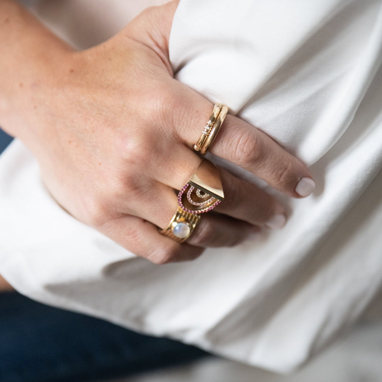 Found Cigar Band Ring - Turquoise