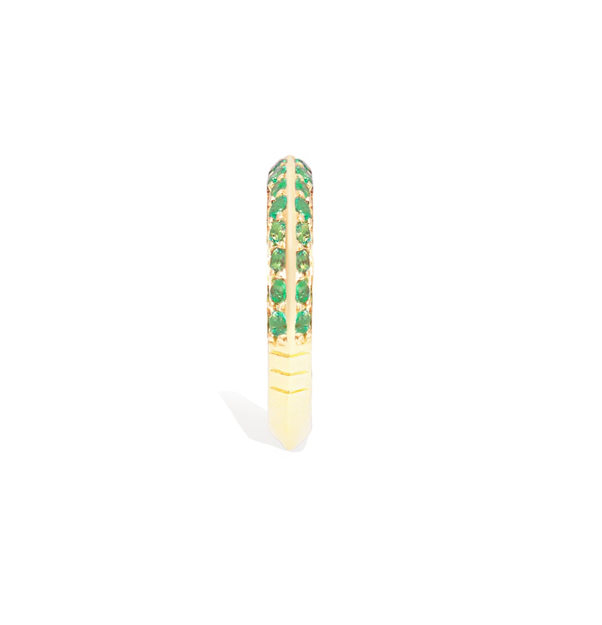 The Crew Knife Edge Stacking Ring - Emerald