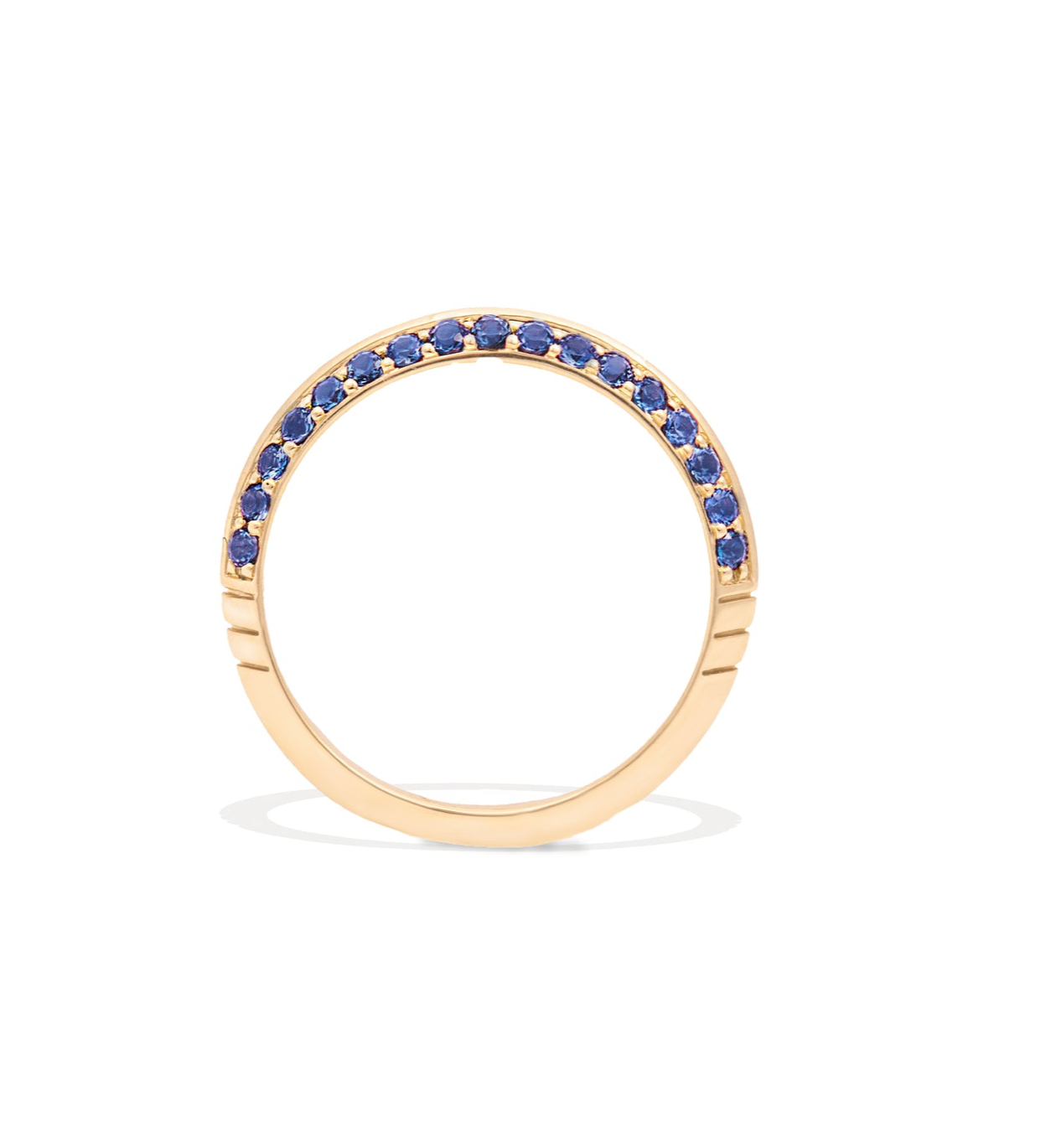 The Crew Knife Edge Stacking Ring - Blue Sapphire