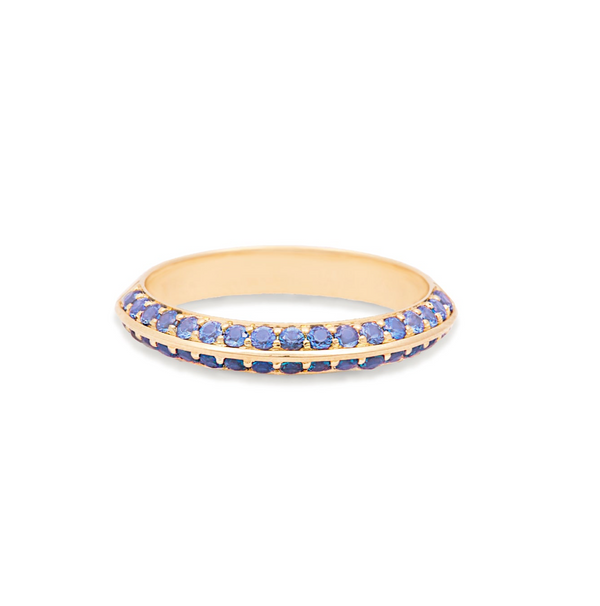 The Crew Knife Edge Stacking Ring - Blue Sapphire