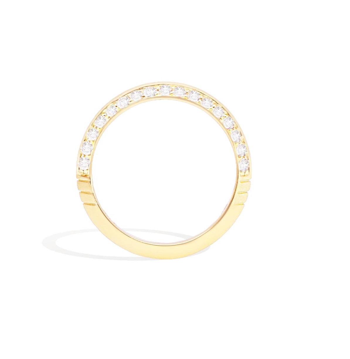 The Crew Knife Edge Stacking Ring - Diamond