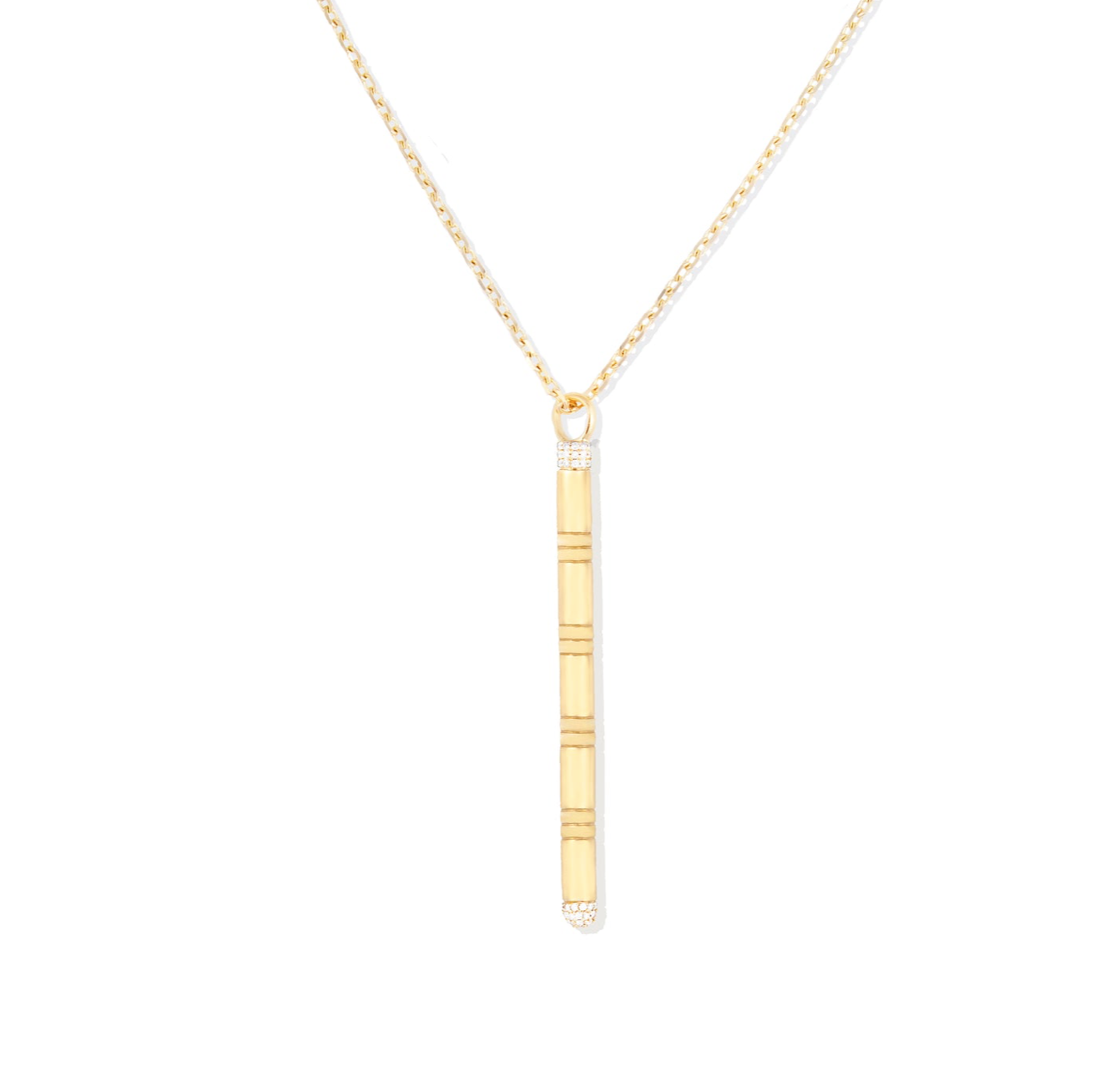 The Crew Stick Pendant Necklace - Diamond