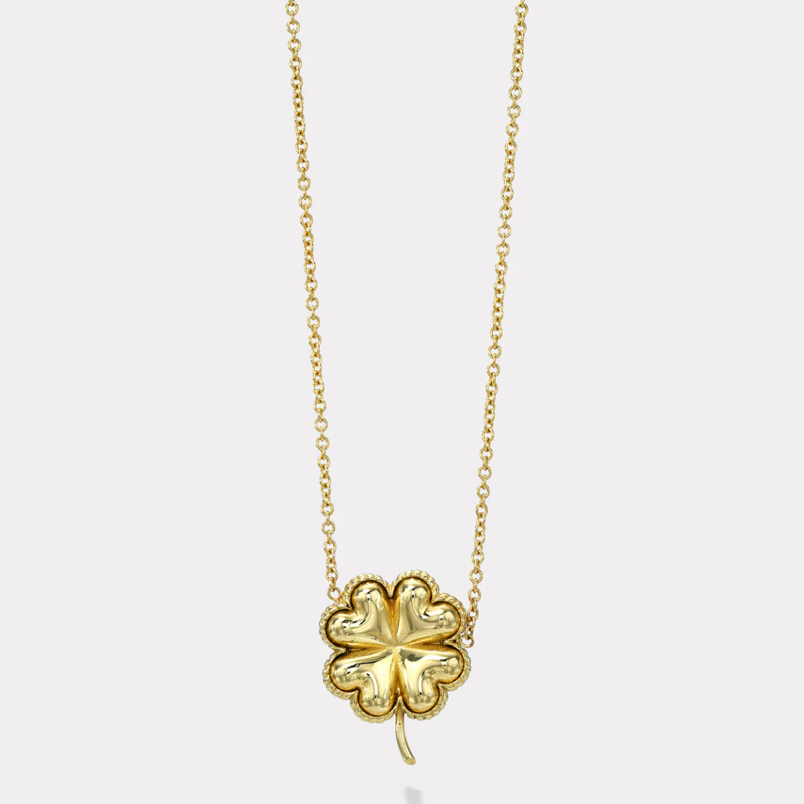 Petite All Gold Clover Pendant