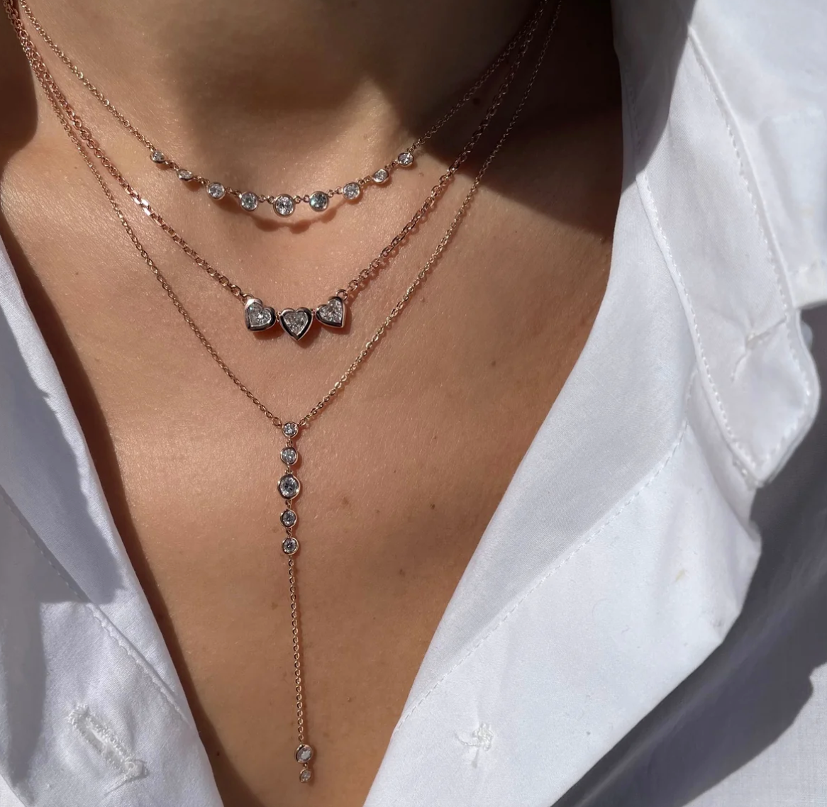 Bezel Starstruck Lariat Necklace