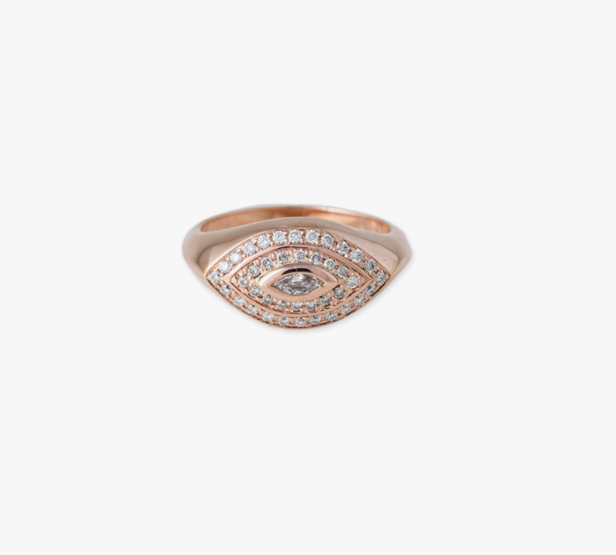 MARQUISE DIAMOND HALO EYE RING