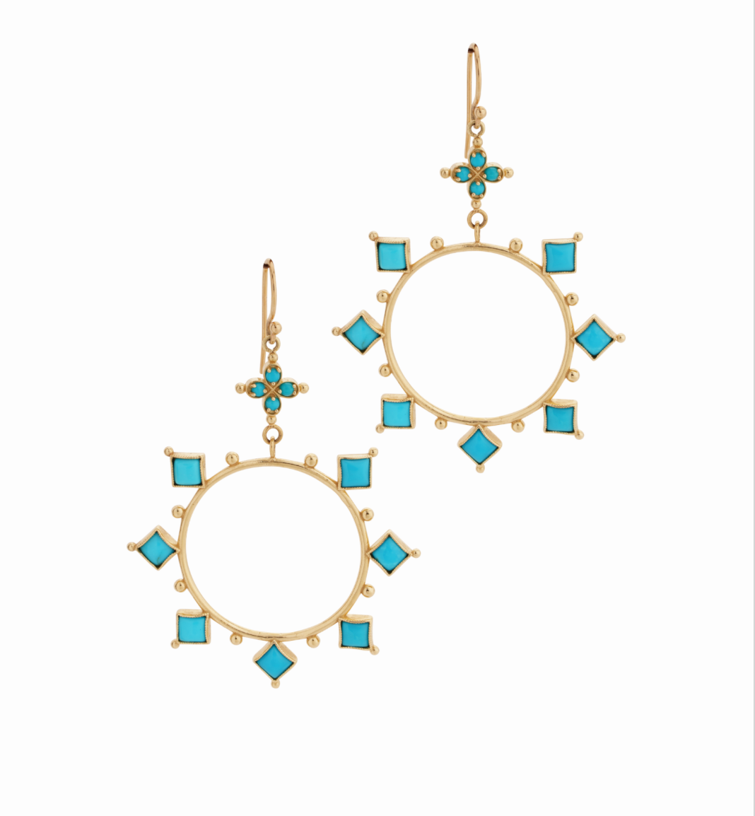 Turquoise Hoop Earrings