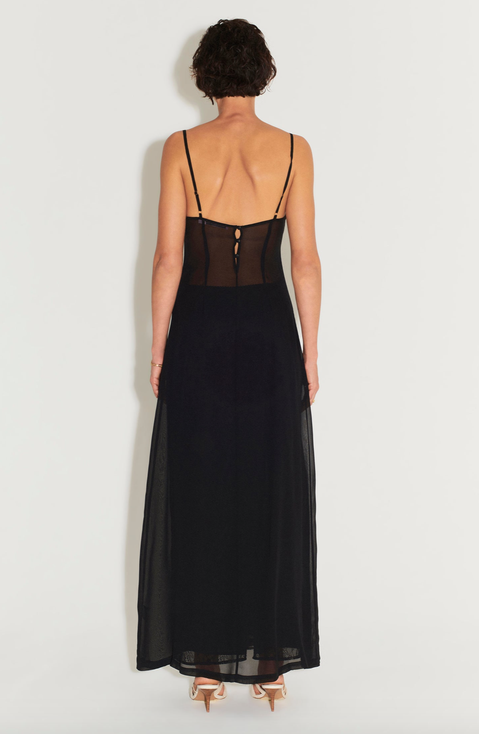 AVENUE SHEER DRESS BLACK