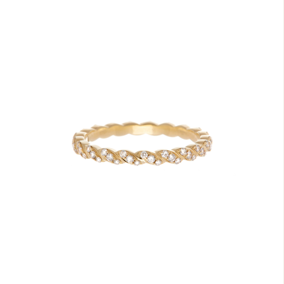 Pave Twine Eternity Band