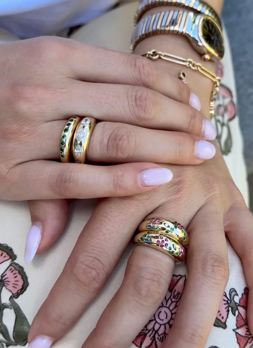 CLASSIC FLORA VINE STACK RING B