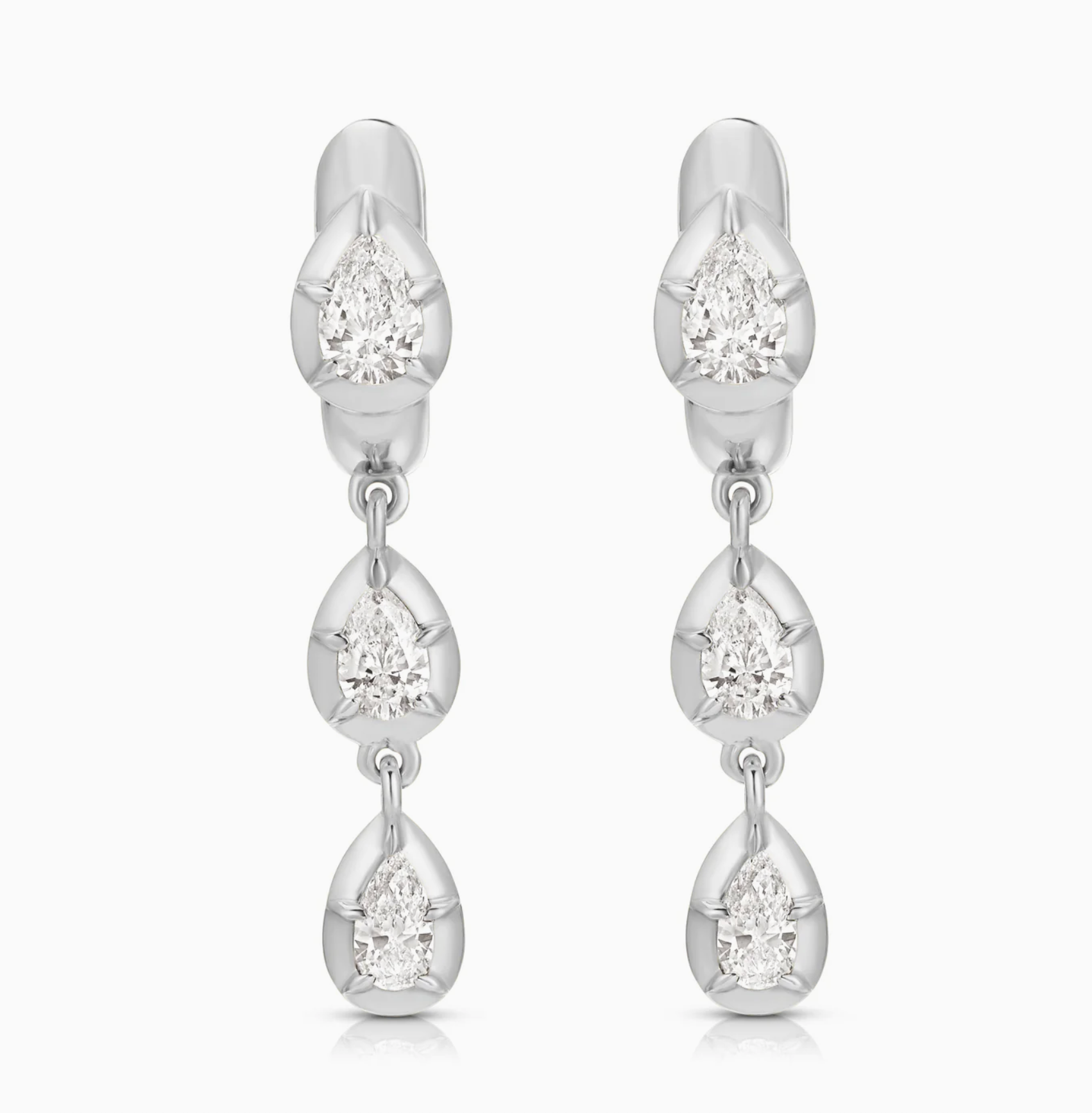 Pear Solis Waterfall Earrings