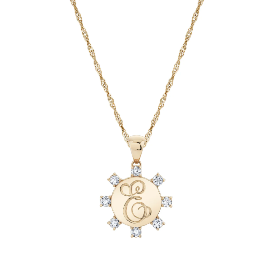 Diamond Carousel Signet Pendant