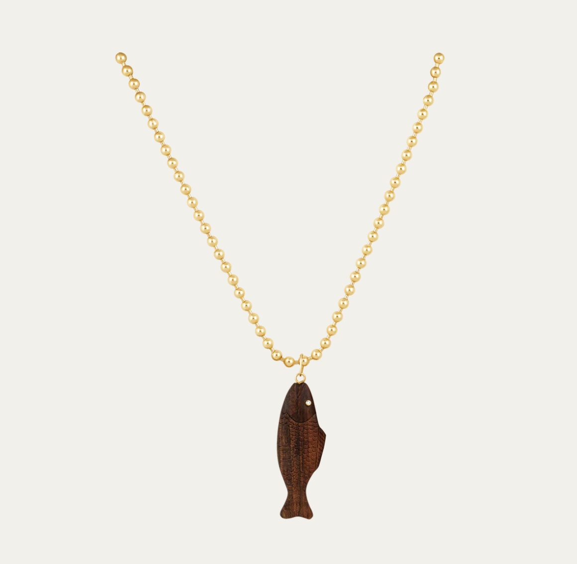 Walnut Swedish Fish Pendant