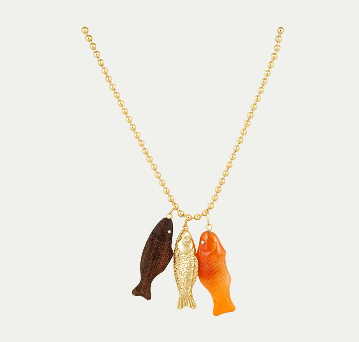 Walnut Swedish Fish Pendant