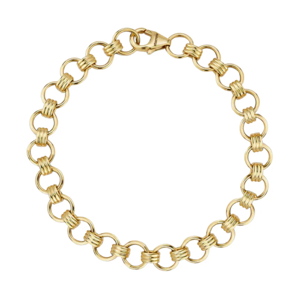 14K Gold Book Link 7" Everett Chain Bracelet