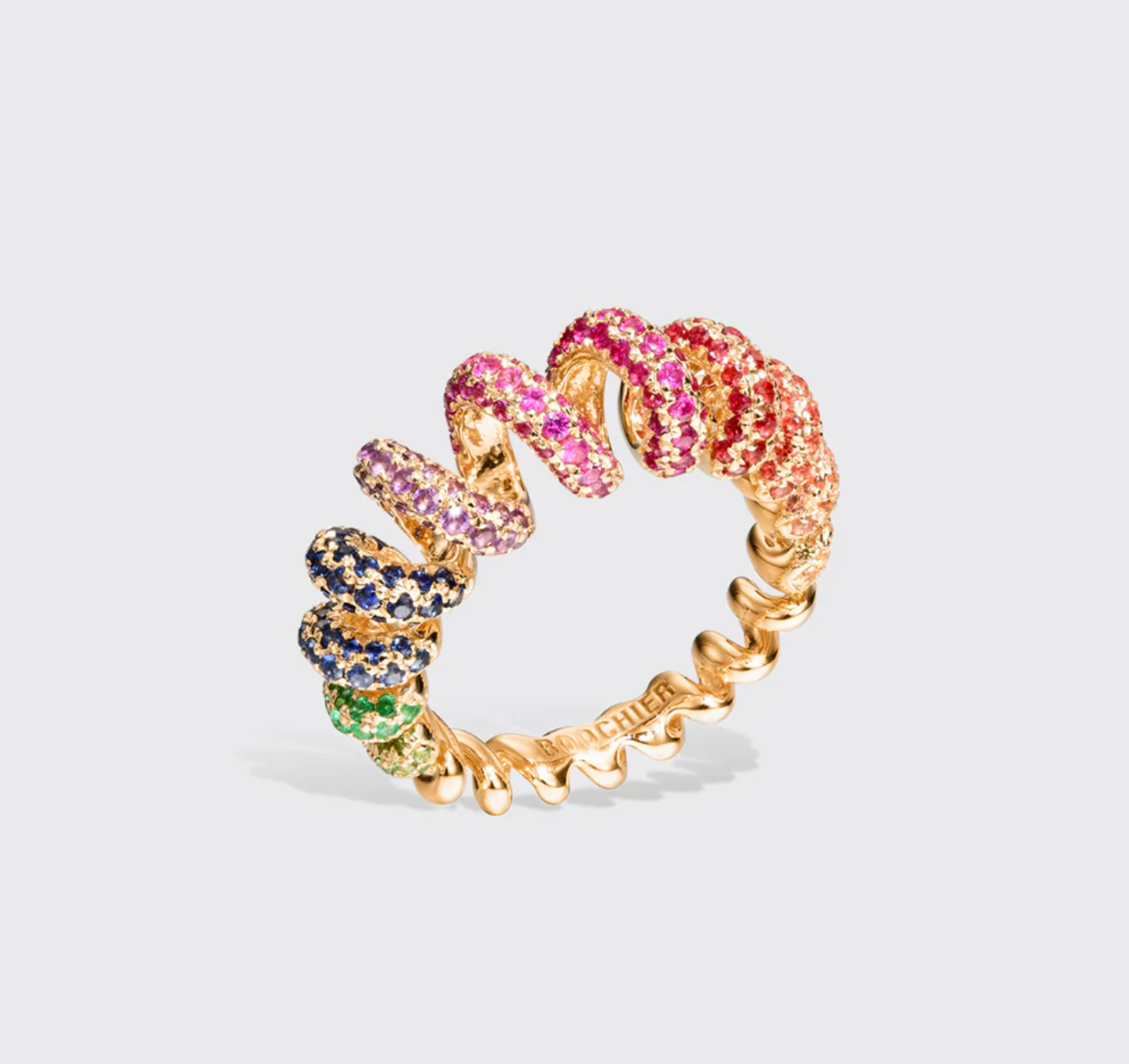 JUMBO SAPPHIRE RAINBOW SLINKEE RING