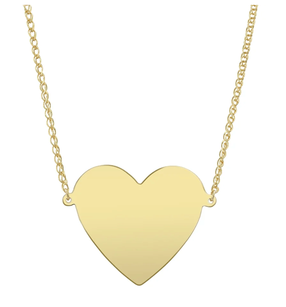 JUMBO FLOATING HEART NECKLACE
