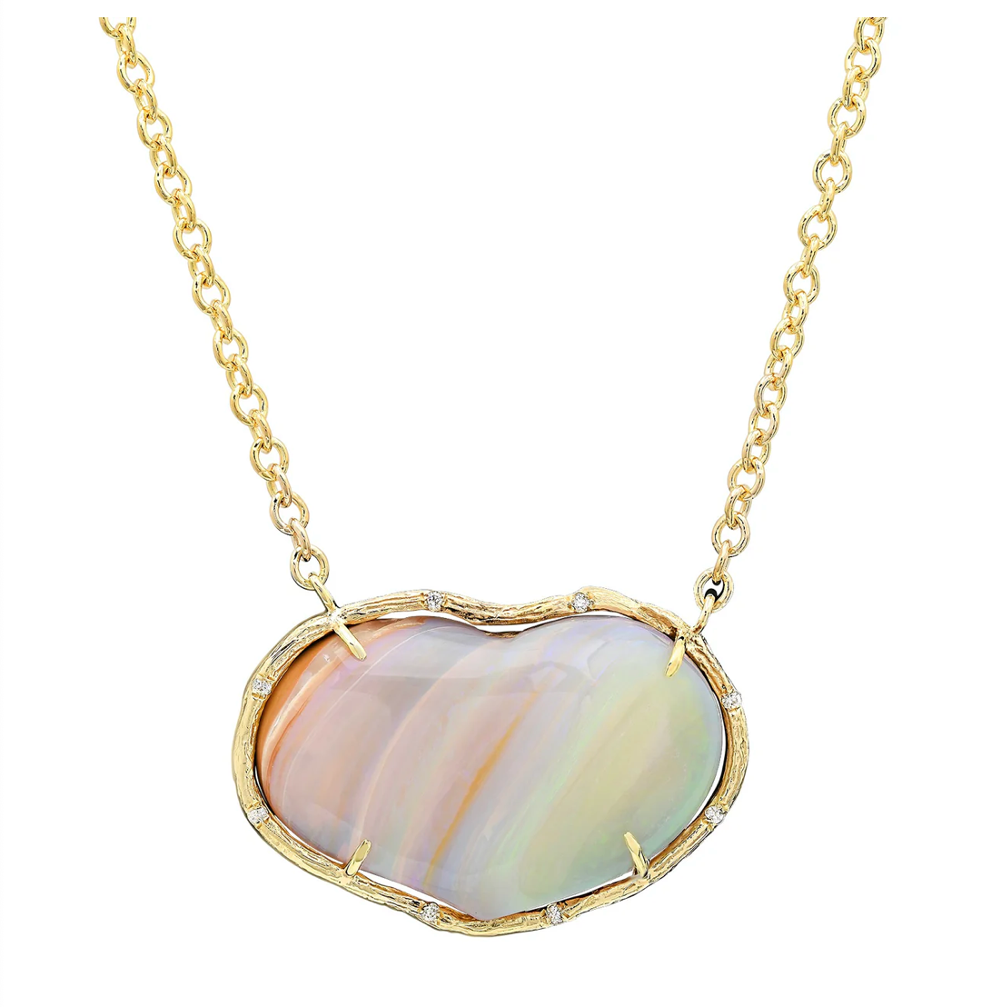 Opal Heart Necklace