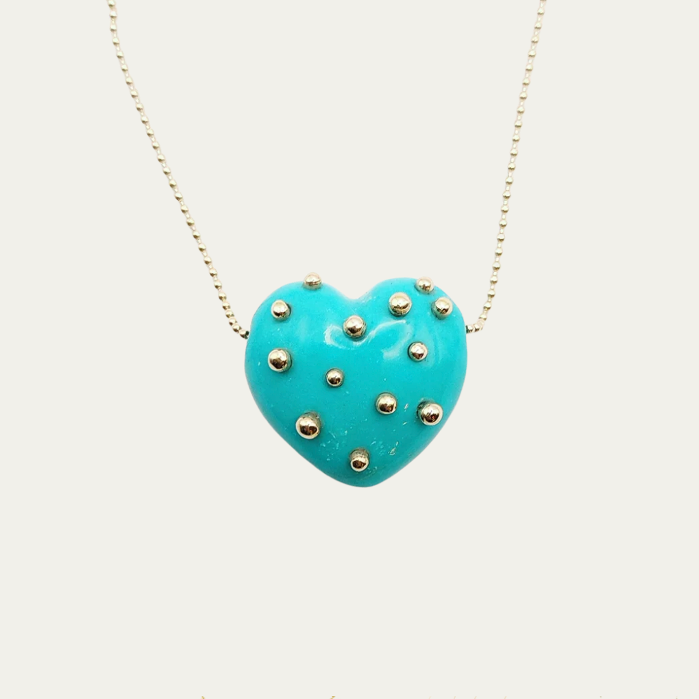 Carved Stone Heart Necklace