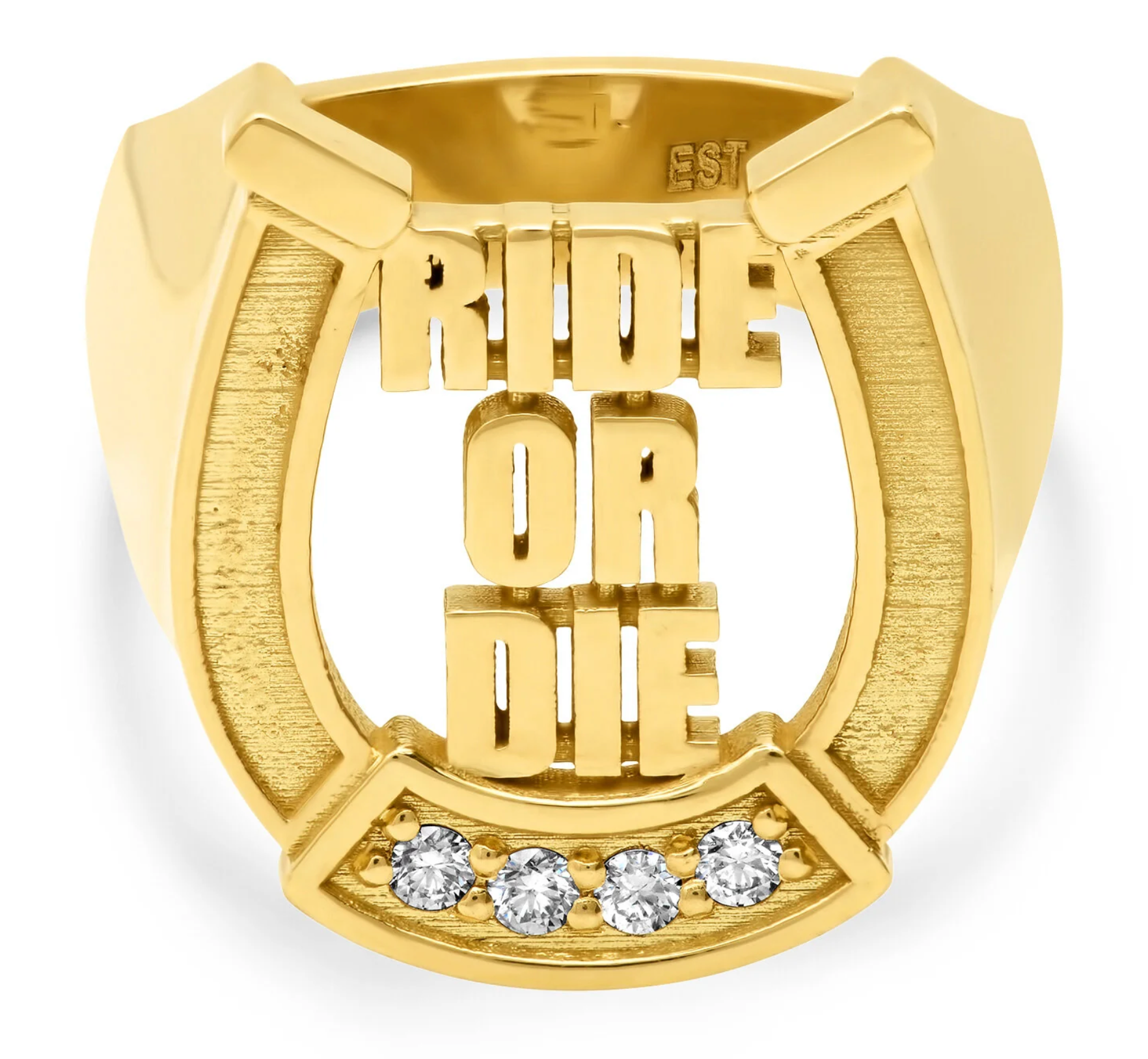 Ride or Die Horseshoe Ring