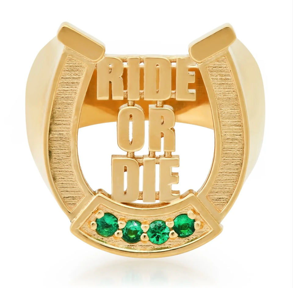 Ride or Die Horseshoe Ring