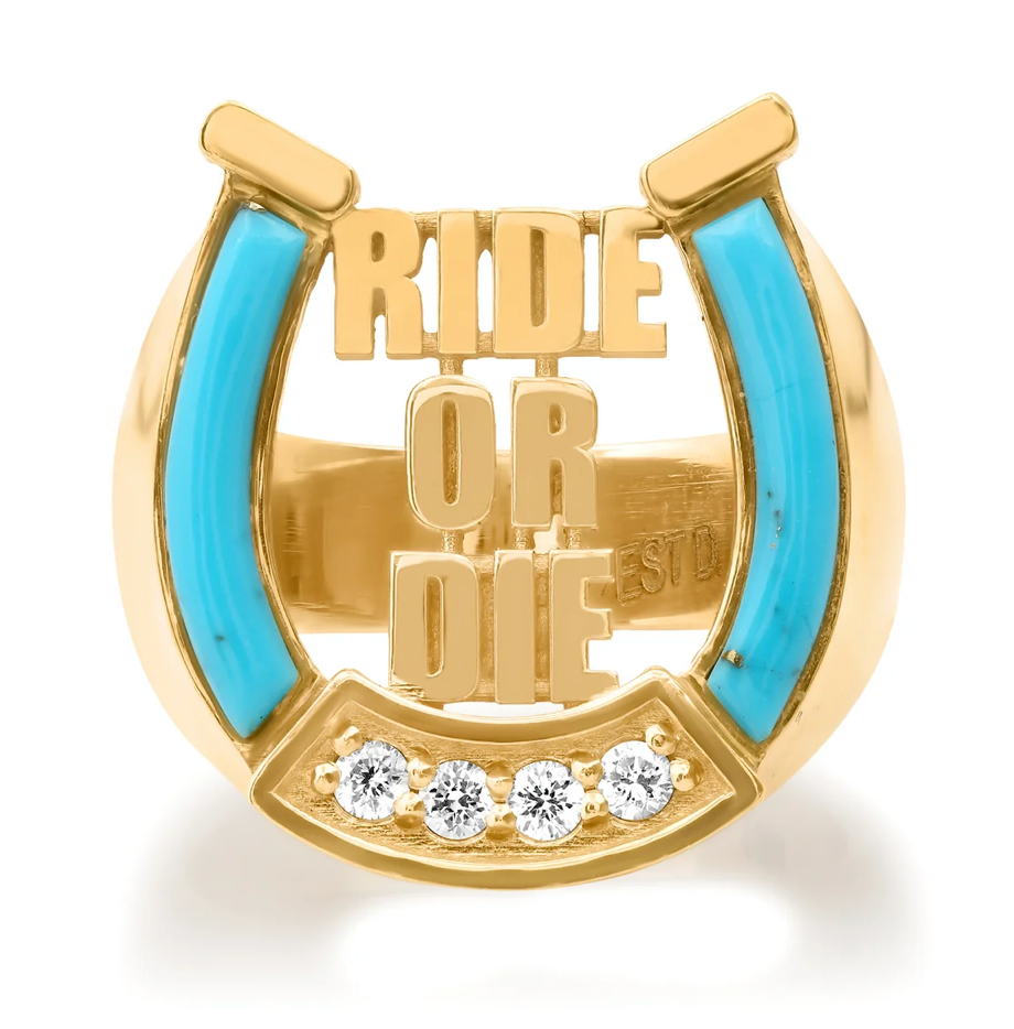 Ride or Die Horseshoe Ring