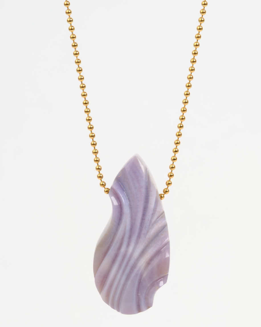 Purple Chalcedony Necklace