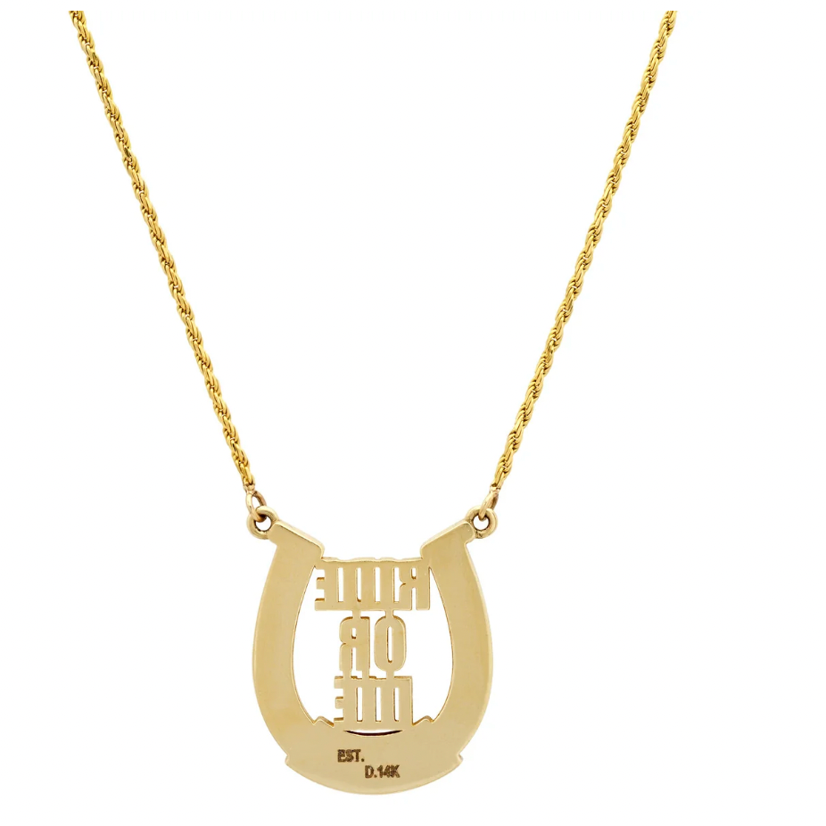 "RIDE OR DIE" HORSESHOE NECKLACE