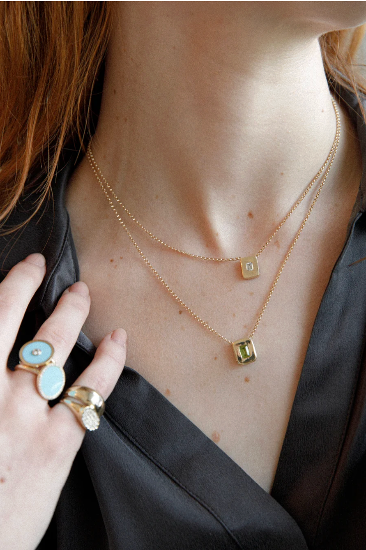 Peridot Nugget Necklace