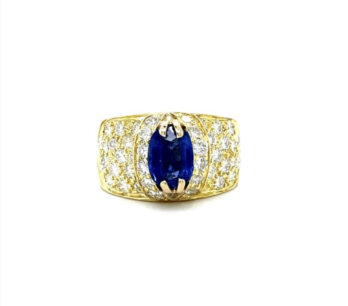 Vintage Sapphire and Diamond Ring
