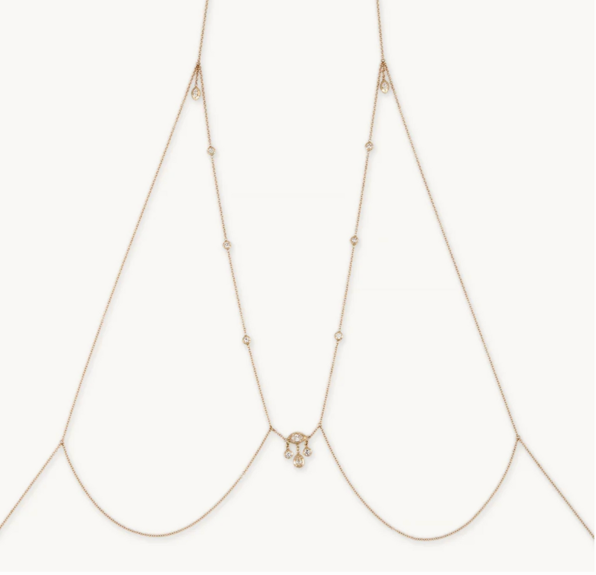 6 ROUND SOPHIA DIAmond, MARQUISE, TEARDROP, ROUND SHAKER CENTER, 2 MARQUISE DIAMOND SHAKER TOP SOPHIA BRA