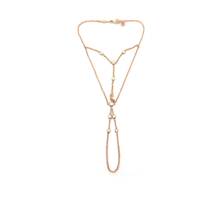 SOPHIA DIAmond SELENA DOUBLE STEM FINGER BRACELET