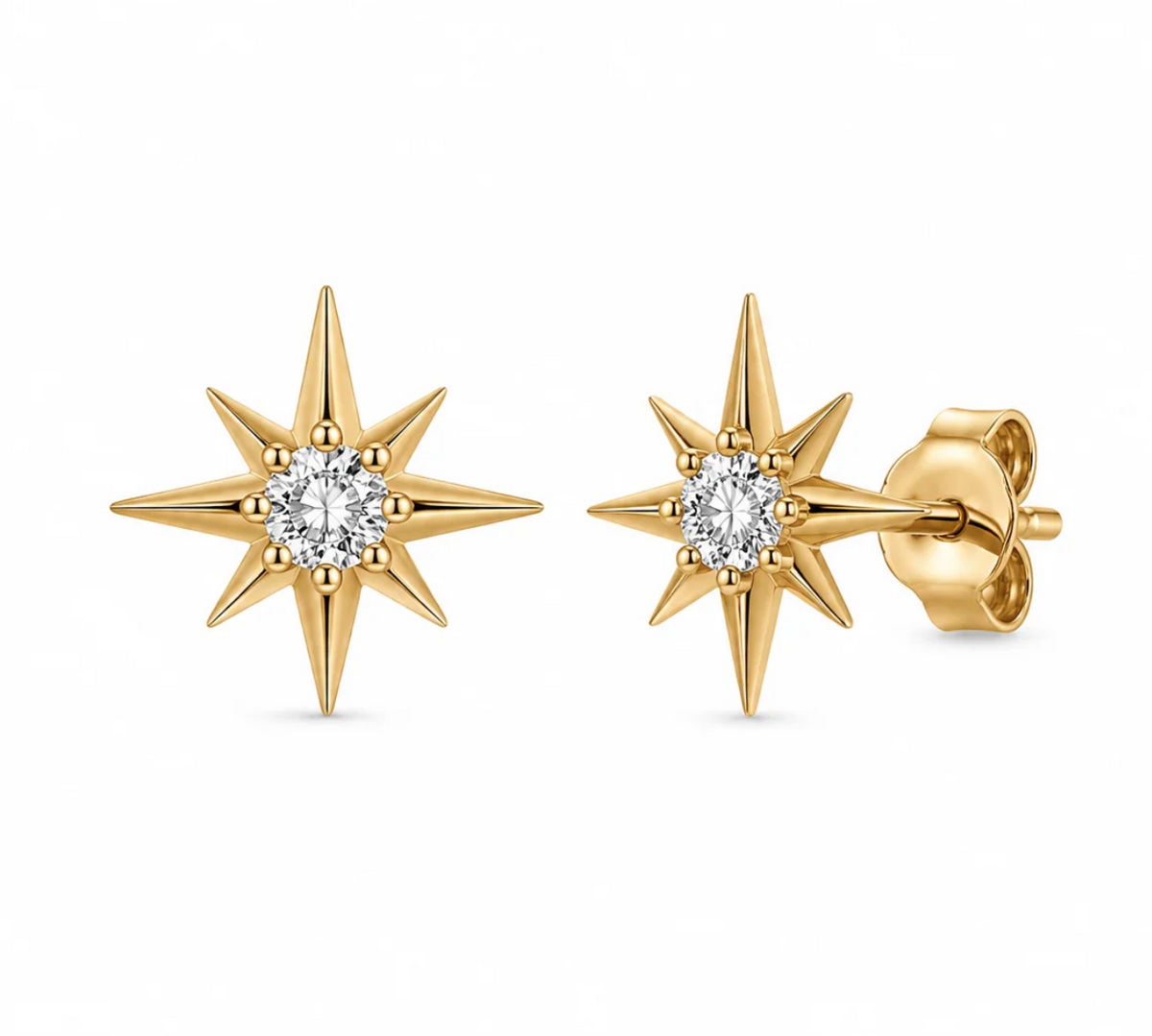 DIAMOND STARBURST BUBBLE STUDS