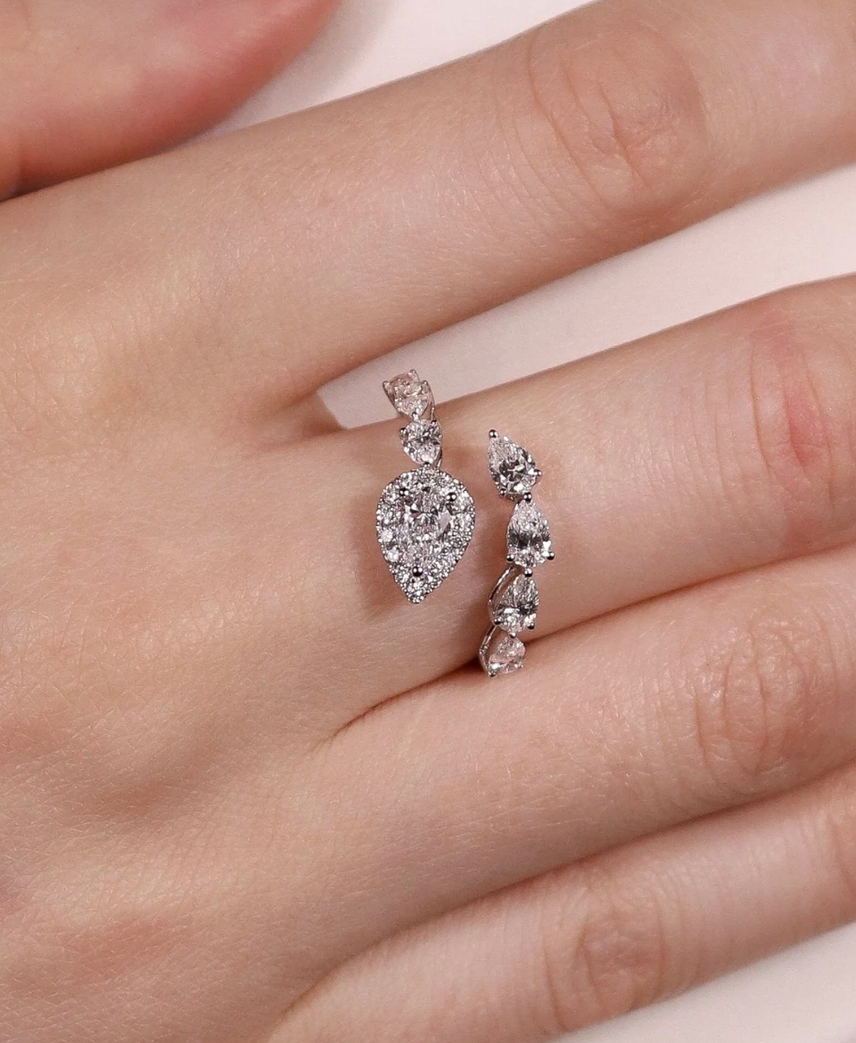 Amaryllis Diamond Wrap Ring