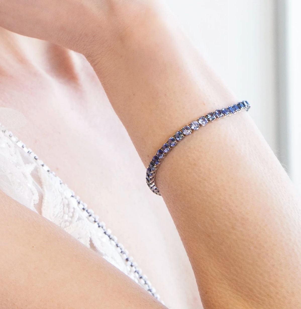 Ombré Blue Sapphire Tennis Bracelet