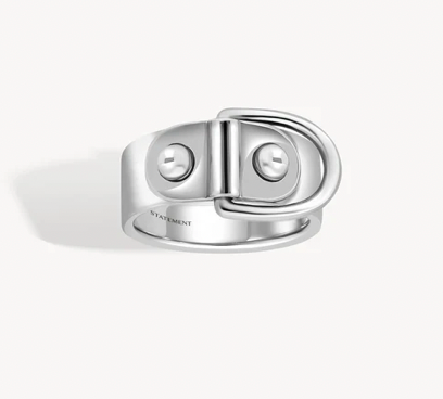 Silver Rivet Ring