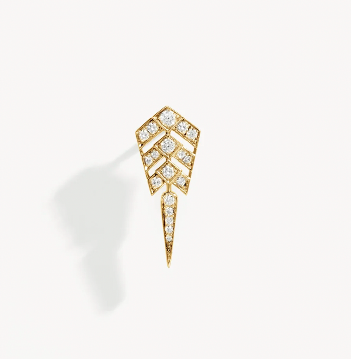 STAIRWAY S DIAMONDS & 18K YELLOW GOLD Earring