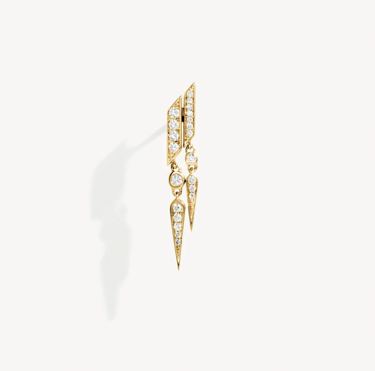 ANYWAY DOUBLE DROP DIAMONDS & 18K YELLOW GOLD Earring