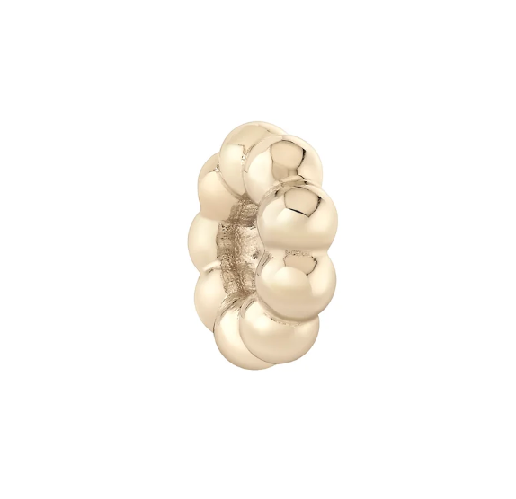 Mochi Donut Gold Rondelle Bead