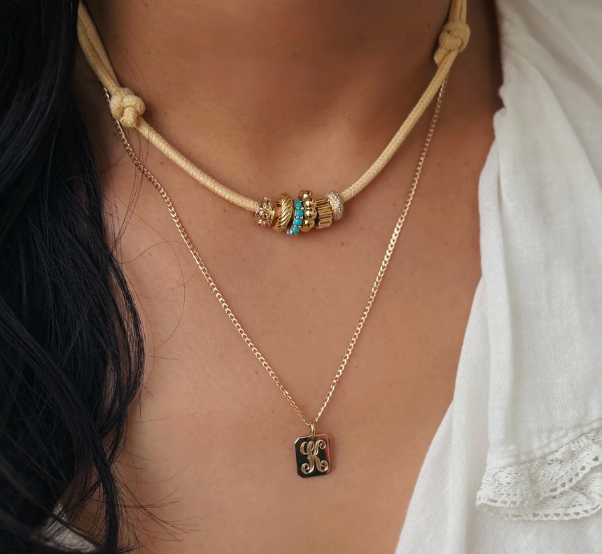 Mochi Donut Gold Rondelle Bead
