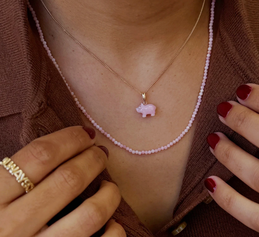 Petite Opal Beaded Necklace