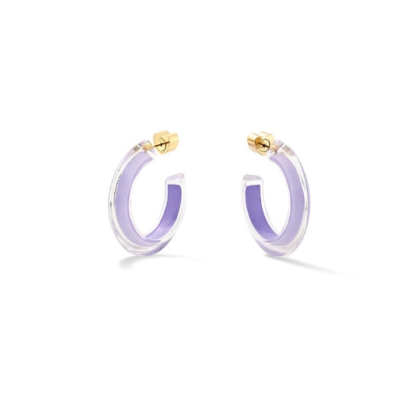 Small Lucite Jelly Hoop Earrings