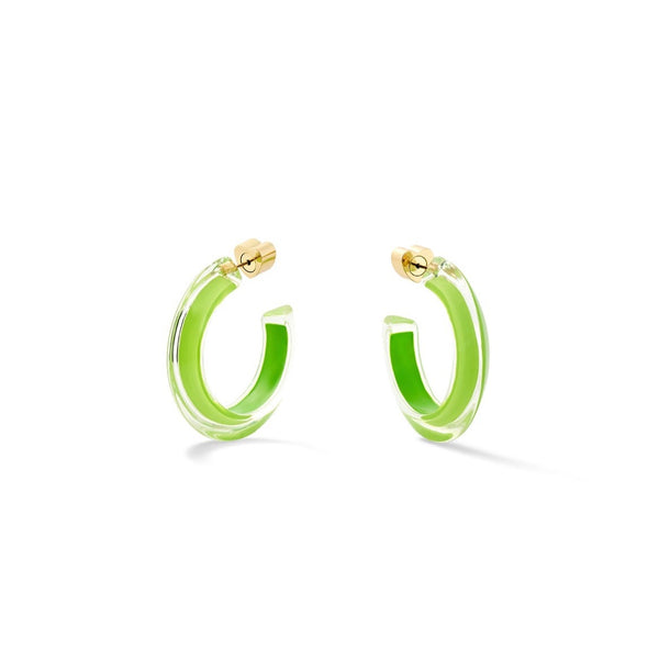 Small Lucite Jelly Hoop Earrings