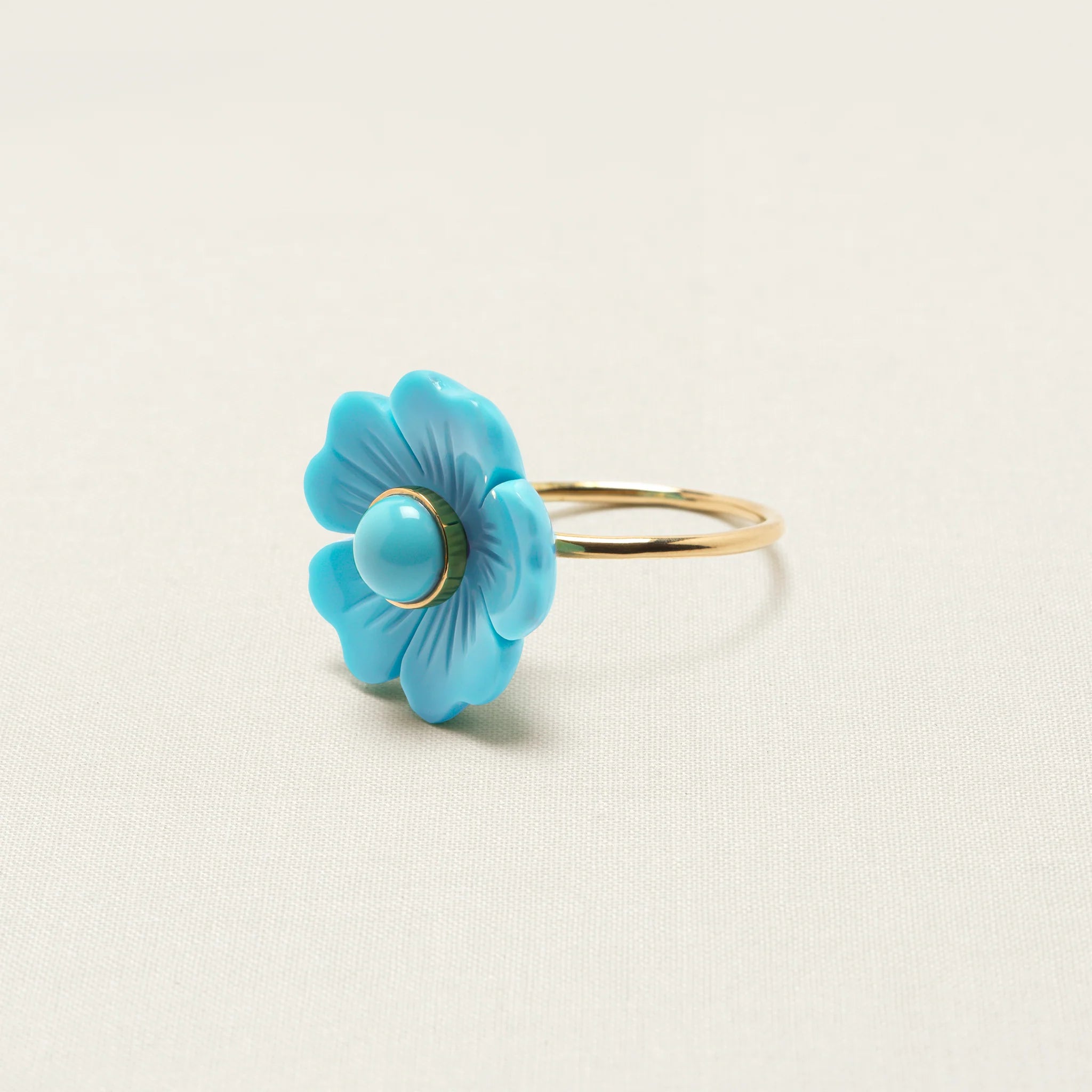 Signature Flower Ring Small Turquoise