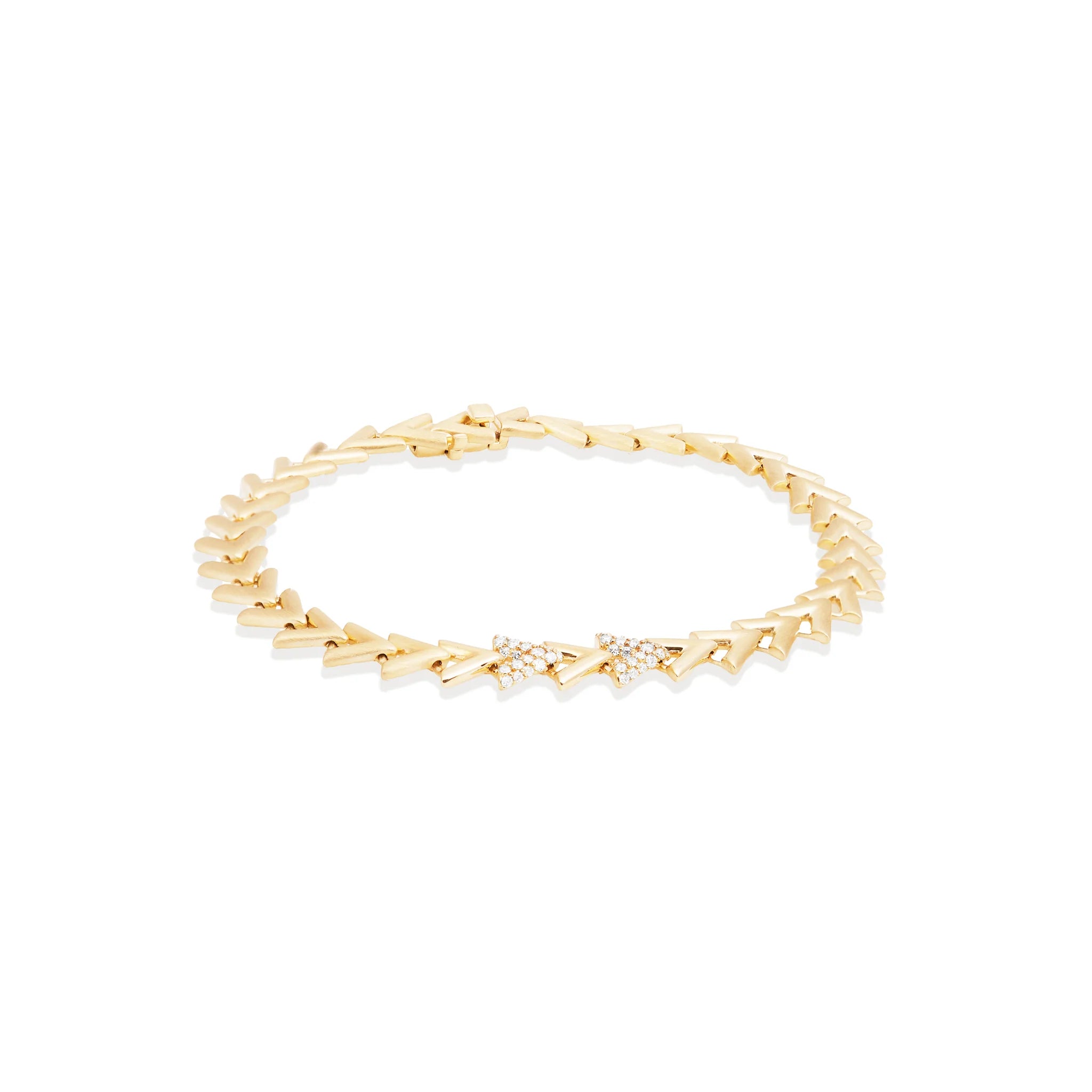 Spark Chevron Link Bracelet - Diamond