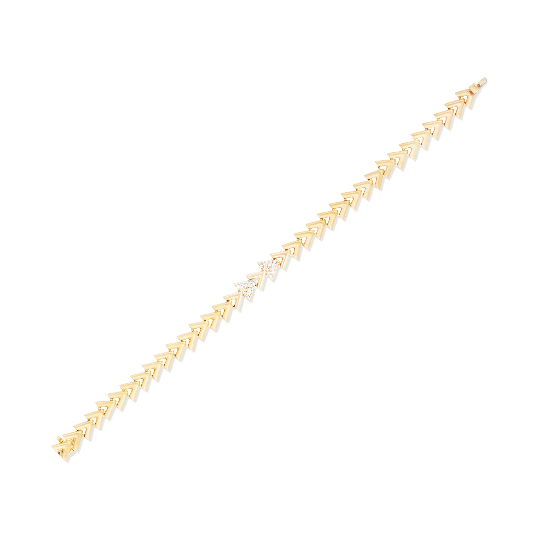 Spark Chevron Link Bracelet - Diamond