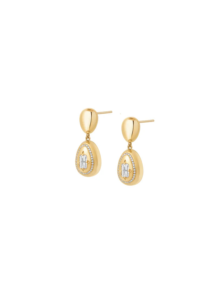 Cosmic Egg Diamond Drop Earrings