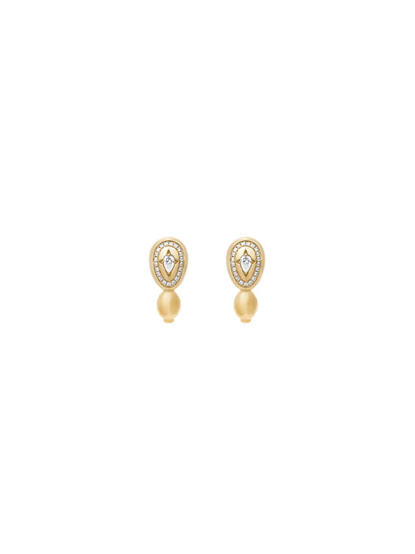 Cosmic Egg Diamond Hoop Earrings