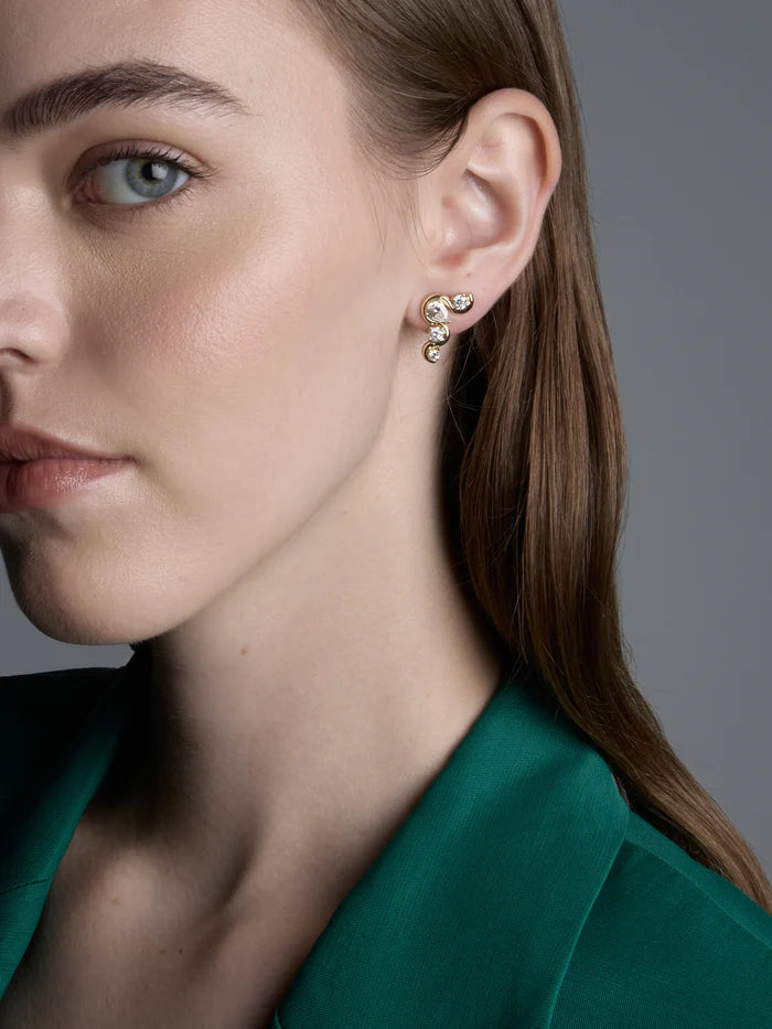 Edessa Droplet Diamond Earrings